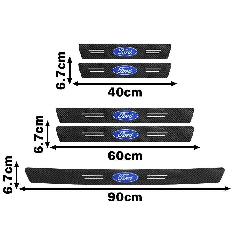 Car Door Sill Threshold Anti Scratch Protector Sticker For Ford Focus 2 3 Fiesta Mondeo Mustang Transit Fusion Kuga Accessories