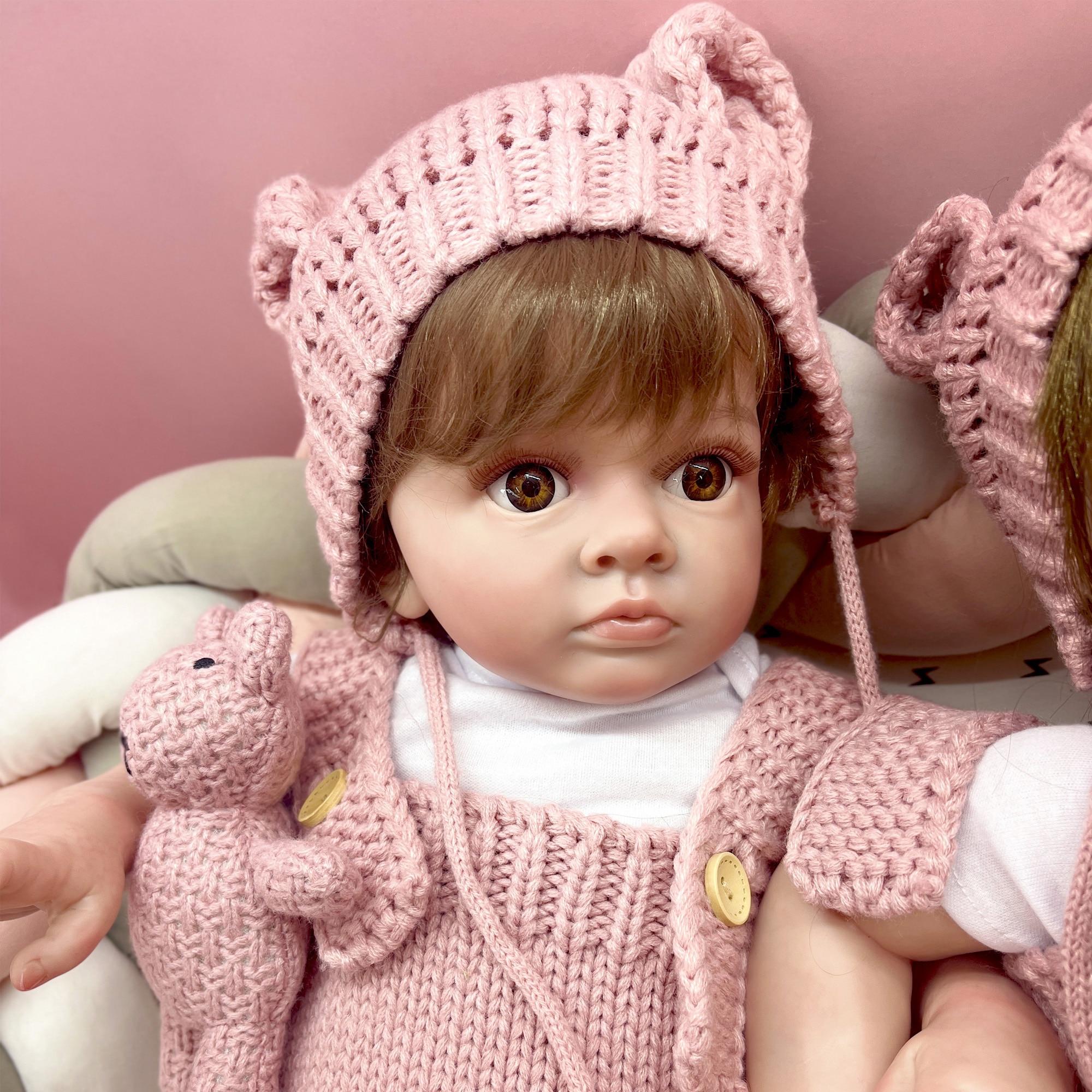 

21-дюймовые куклы ручной работы Tutti Bebe Reborn Girl, мягкие на ощупь, реалистичные, настоящие куклы Reborn для малышей