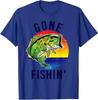 Gone Fishing-Shirt Youth Boys Kids Toddler Funny Bass Fish T-Shirt
