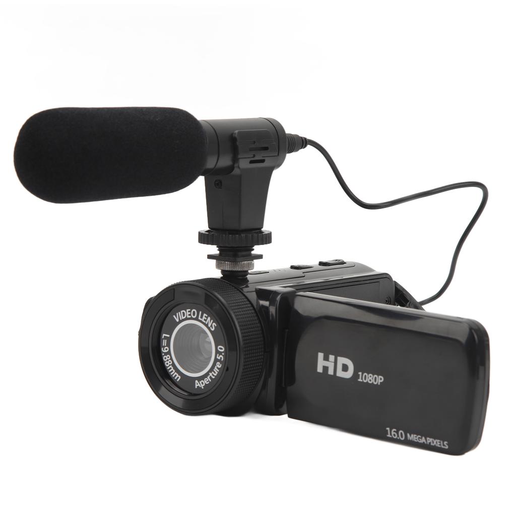 HD 1080P 16MP Portable Vlogging Camera Recorder 16X Zoom Digital Video Camera Camcorder Audio Video Recording DV with