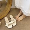 French Beautiful Thick Heel Cool Slippers Female 2025 New Summer Wear with Skirt Fairy Style Slippers High Heel Sandals