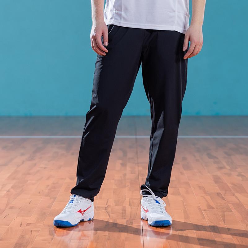 Mizuno Solid Color Comfortable Casual Quick-Dry Mid-Waist Knitted Sports Pants Unisex Pants Black C2CD46Z109