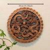 1pc Chinese Woodcarving Ornaments Solid Wood Carving Crafts Living Room Wall Decoration Home Accessories Wall Decorations