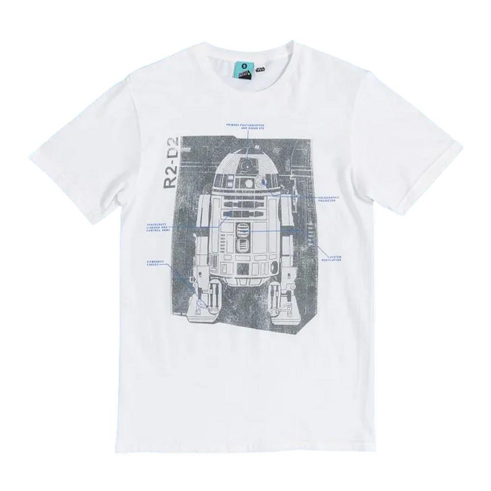 STAR WARS Unisex Adult R2-D2 Blueprint T-Shirt