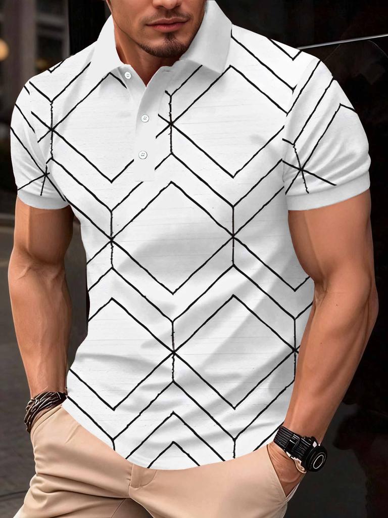 Printed Design – Not Textured Summer Men's Casual Breathable Short-Sleeve T-Shirt, Men's Short Sleeves, Stretchy and Comfortable, Breathable Fabric,