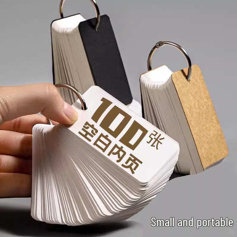 Compact Loose-Leaf English Vocabulary Notebook with Iron Ring