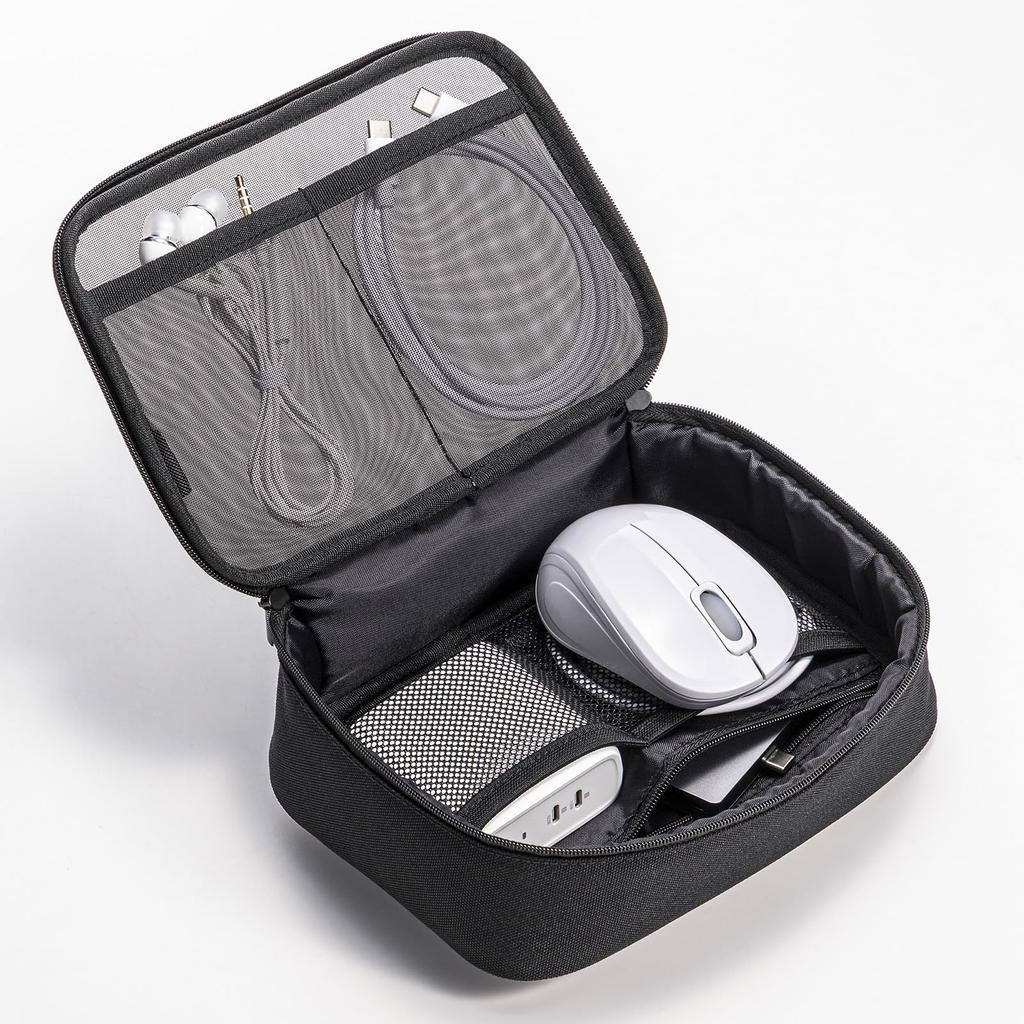 Sanwa Supply Mesh Gadget Case x D65 x (W190 H130mm) IN-MSBOX1BK