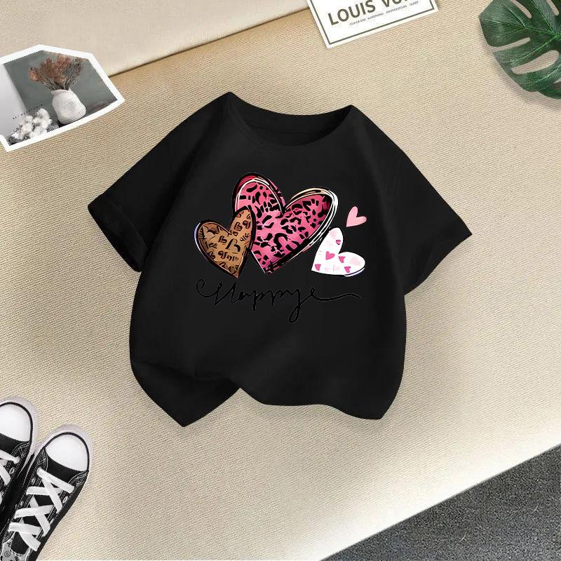 Girls' Fashionable T-shirt For Summer, Children's Casual Top
