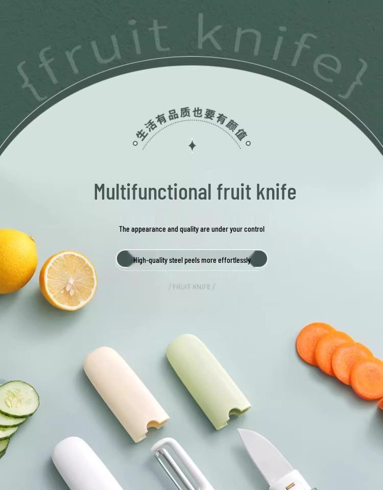 Multifunctional Double-Headed Fruit Peeler Knife for Home and Dorm Use