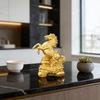 Golden Horse Figurine For Chinese New Year, A Commemorative Sculpture For Attracting Wealth And .