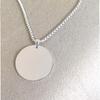 10pcs Mirror Polish Stainless Steel Round Blank Pendant Necklace Minimalist Zircon Men's and Women's Necklace Zircon Gift