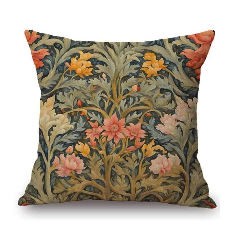 Pink Strawberry Rose Ivy Orchid Compton Classic William Morris Style Home Decorative Sofa Throw Pillow Case Cushion Cover Case