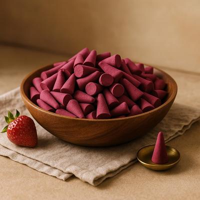 Strawberry Scented Incense Cones, 850 Pieces