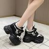 Fashion 10CM Autumn Platform Mesh Sneakers Women Breathable Tennis Female Vulcanized Shoes Spring Chunky Sneakers Sports Dad Shoes Woman