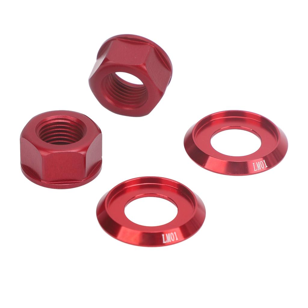 2PCS Bicycle Hub Nut M10xP1.0 Aluminum Alloy Replacement Wheel Hub Nut Screw for Fixed Gear Bike