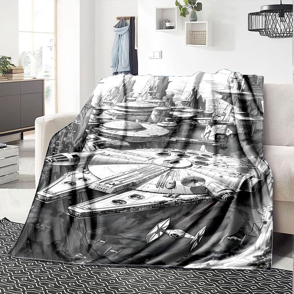Star Wars Blanket Warmthful Decor Suitable for Seaside Livingroom Office All-Season Use Modern Perfect Gift for Relatives and Friends