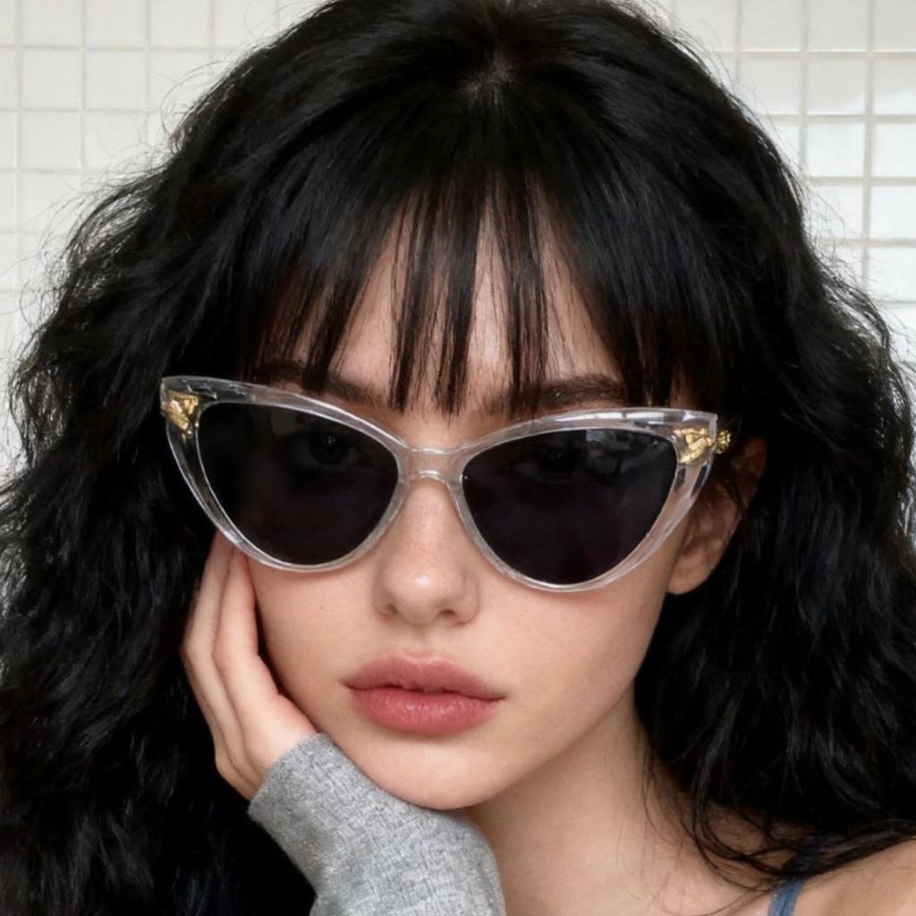UV protection, driving out, pin glasses, legs, sunglasses, women's cat eyes, polarized trendy sunglasses, men's decorative glasses