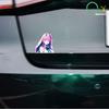 Creative  Japanese Anime Pink Girl Car Sticker Decal Motorcycle Body Car Window Waterproof Reflective Car Sticker