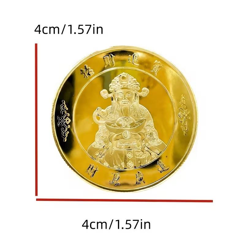 Medaille des Reichtums Goldmünze Möge Reichtum großzügig zu Ihnen kommen Dekorative Glücksmünze Für Sammler Geschenk für Freunde