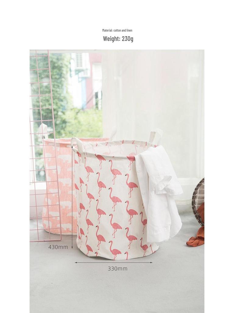 Nordic Style Fabric Laundry Basket - Simple, Durable, and Stylish Clothes Hamper for Bathroom or Home Storage.