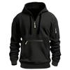 Men S Spring Hooded Pullover Sweatshirt With Multiple Pockets