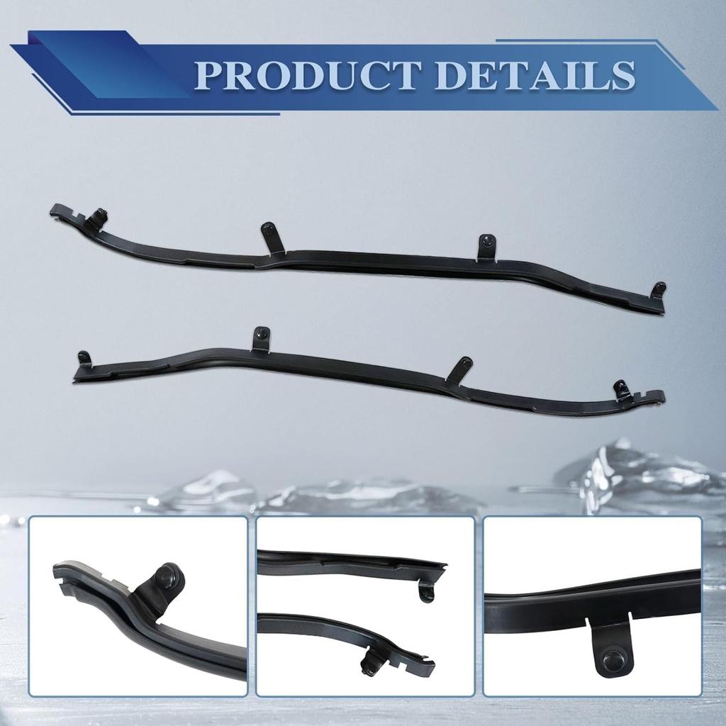 NLQR Pair LH& RH Rear Door Front Weatherstrip Seal Compatible with Ford Explorer 2011-2019 Replace BB5Z7825324B BB5Z7825325B Left Driver and Right