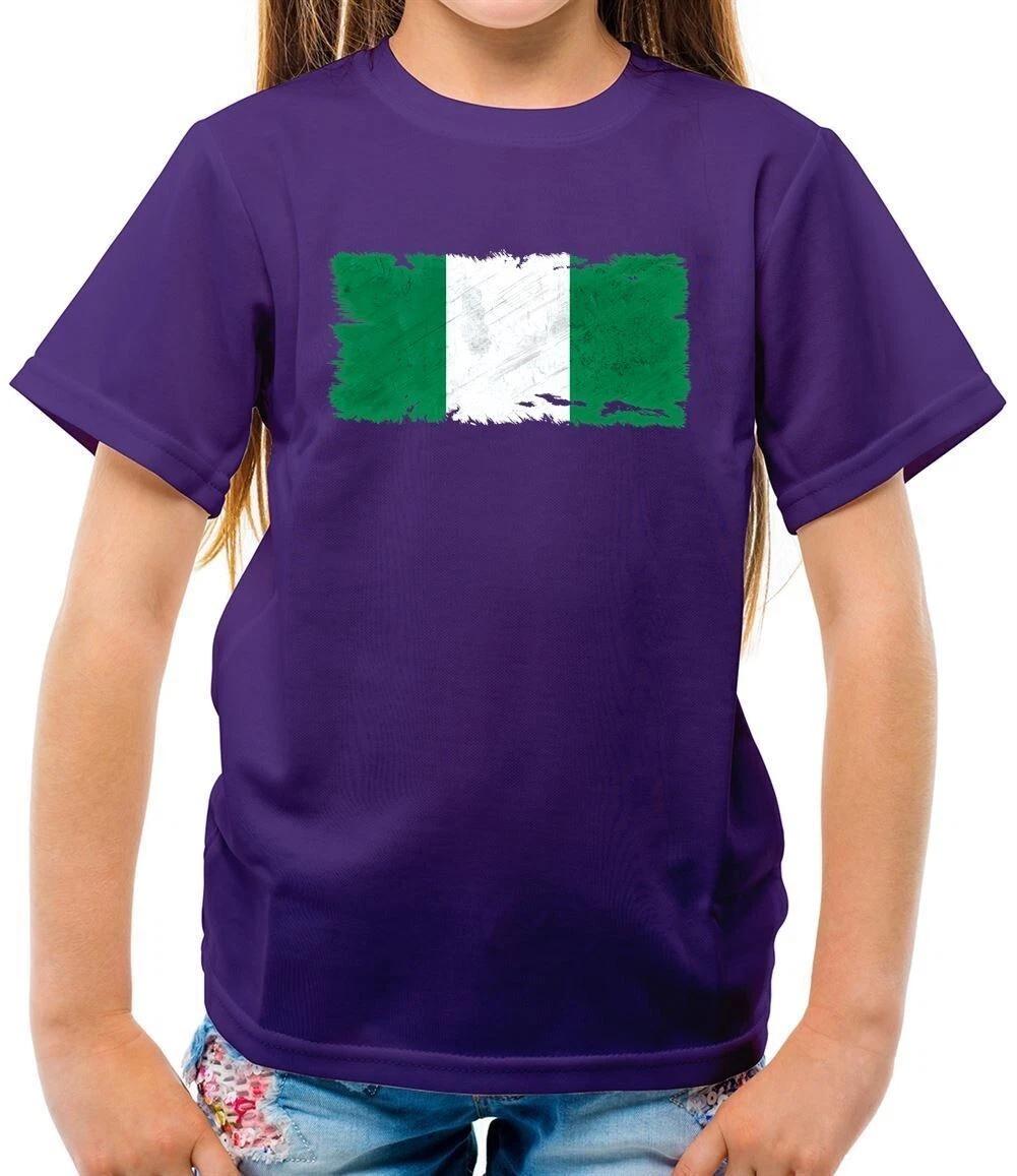 Nigeria Grunge Style Flag - Kids - Nigerian Country Travel Flags 130