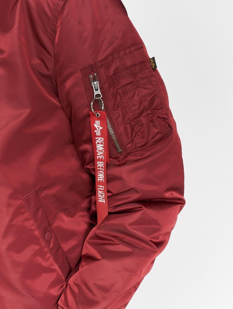 Alpha Industries MA-1 Hooded (158104) бордовая зимняя куртка (158104-184)