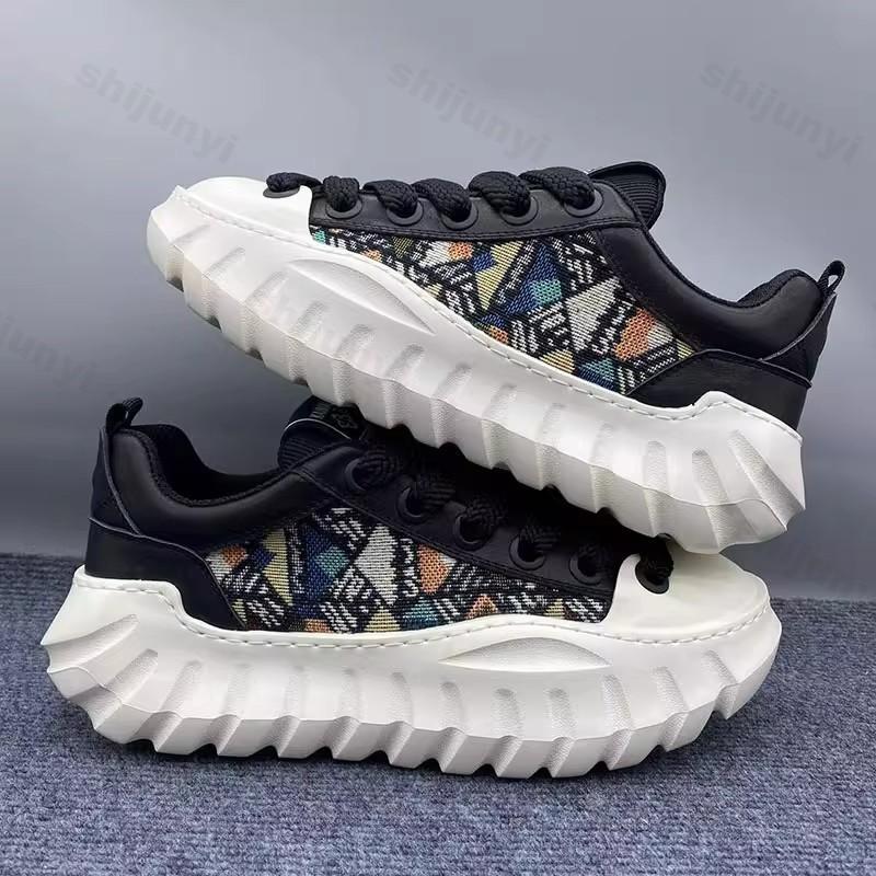Fashion Men's Casual Sneakers 2025 Spring Autumn Thick Bottom Heightening Sports Shoes Outdoor Fashion Comfortable Non Slip Casual Shoes