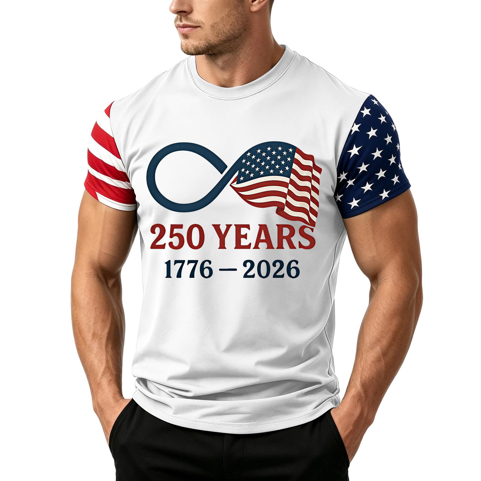 

Men s Loose Fit Casual Short Sleeve T Shirt Summer Daily Wear Crew Neck Lightweight Comfortable Top with Flag Print Design L білий