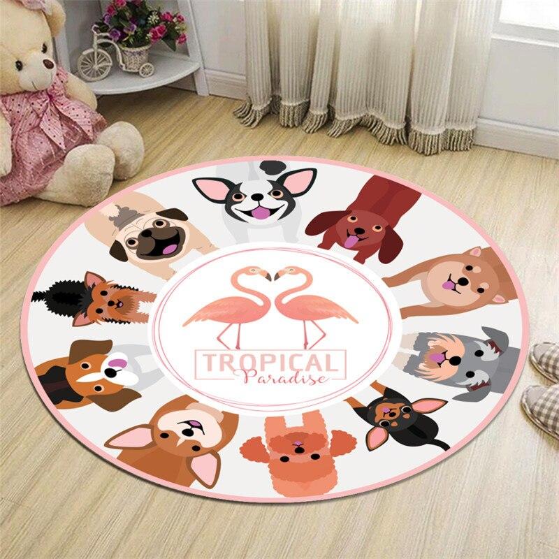 Children's Play Tent Floor Mat Cloakroom Rug Cartoon Rabbit Living Room Rug Non-slip Floor Yoga Mat Crawl Area Rug