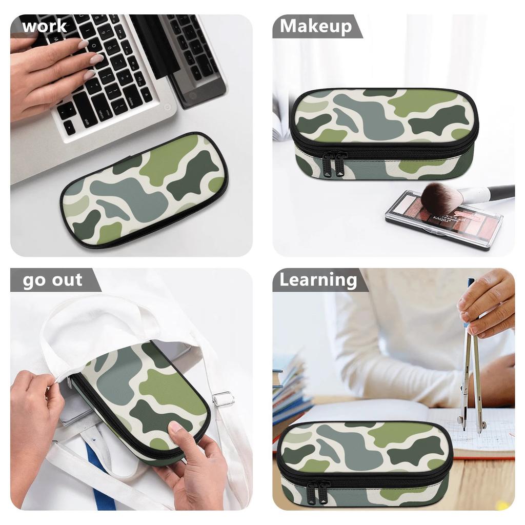 Pencil Case 300D Polyester Printed High Capacity Easy Open Zipper with Mesh Pocket Removable Divider and Pen Slots for Boys Girls
