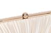 SUNSPOT 3-Way Party Bag, Clutch Bag, Wedding Handbag, Formal Evening Bag for Women with Pearl Chain (Champagne Gold)