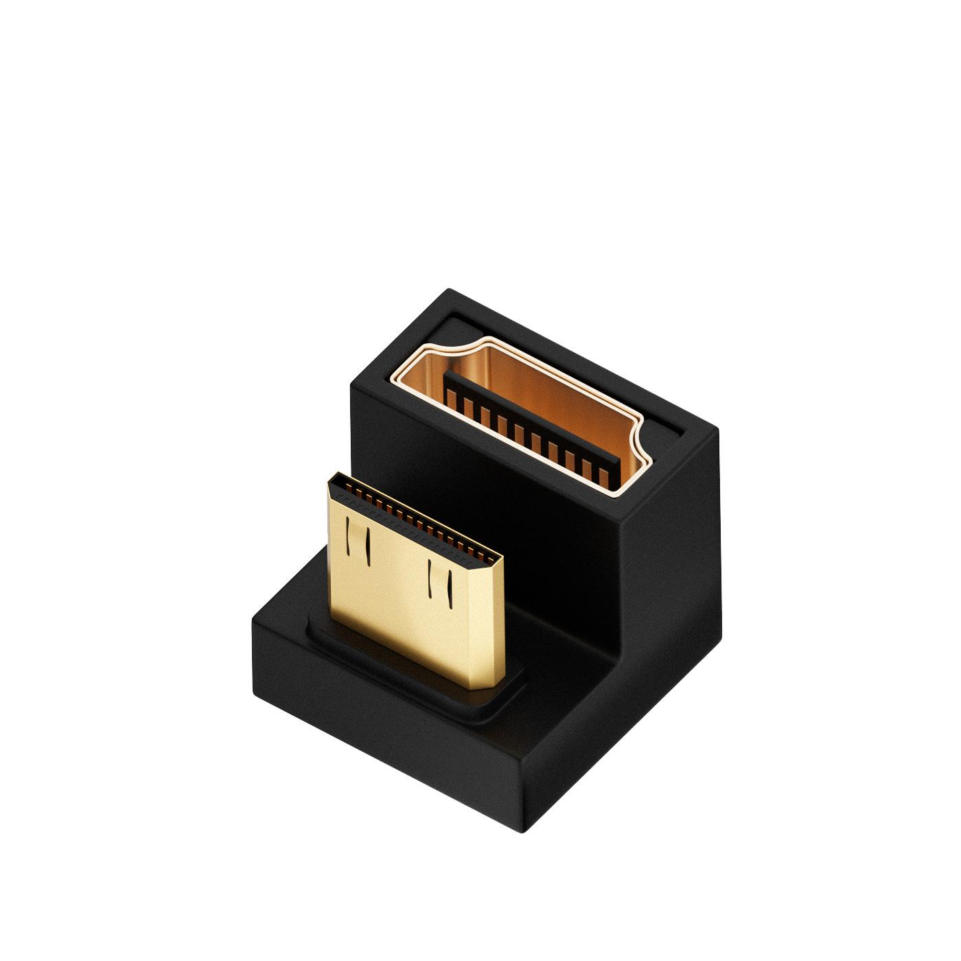

Mini HDMI-compatible Male to HDMI-compatible Female Adapter UP Down Angle 180 Degree 8K@60Hz 2.1 Female Extension Converter Type 2