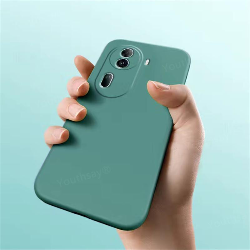 For OPPO Reno 11 5G Liquid Silicone Case For OPPO Reno 11 Pro Cover Funda Coque Soft TPU Phone Back Case For OPPO Reno 11