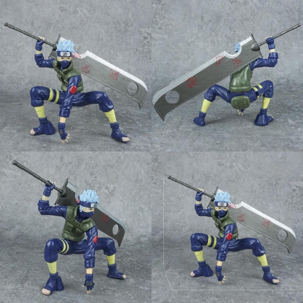 Naruto Kakashi Hatake Pvc Model With Large Sword For Desktop Collection Decor