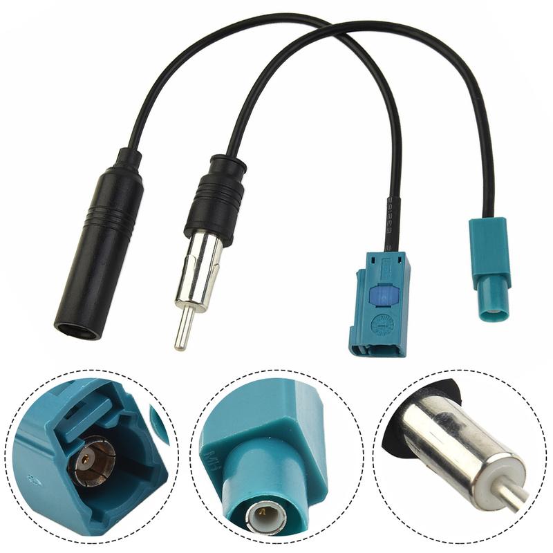 Universal Cable Car Stereo DIN Plug FM/AM For Bingfu For DAB Car Radio Radio Antenna Replaces 15cm 2PCS Adapter