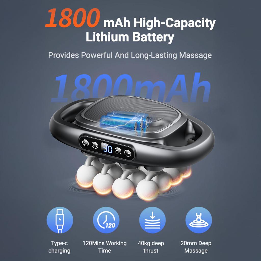 6/8/16 Heads Powerful Wireless Massager Rechargeable Massage Gun High Frequency Vibrate Relaxation Body Massaging Instrument