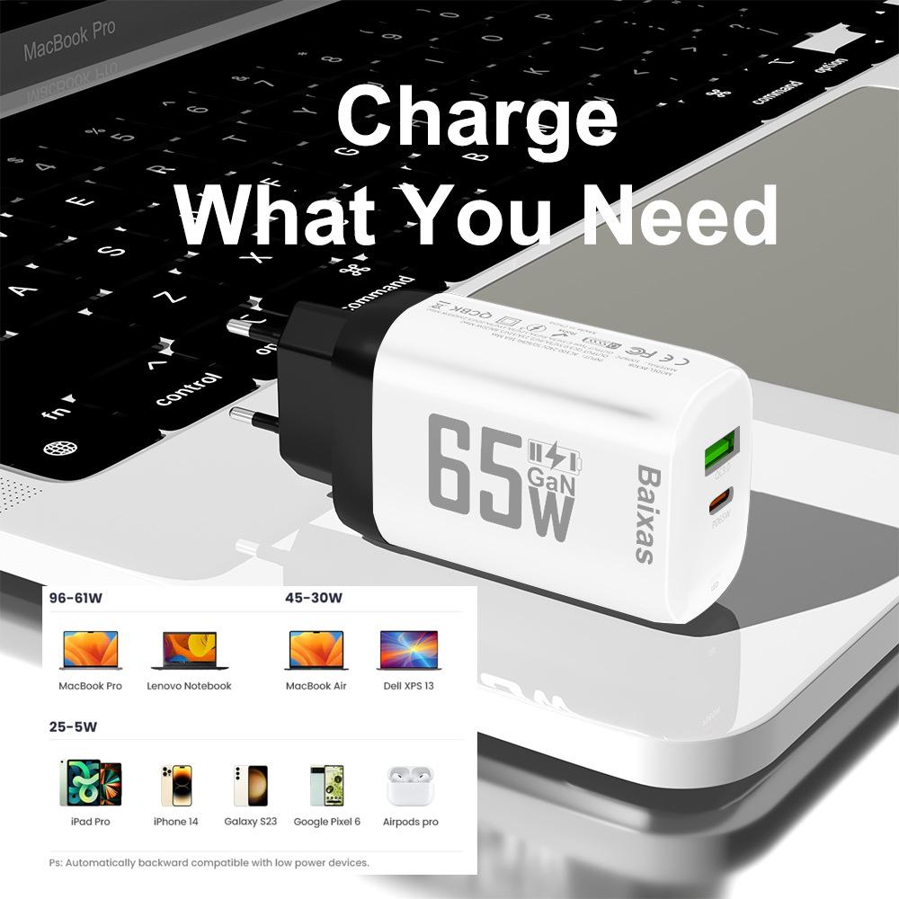 Six-Port QC3.0 30W Charger with EU/US/UK Plug for Fast Mobile Charging