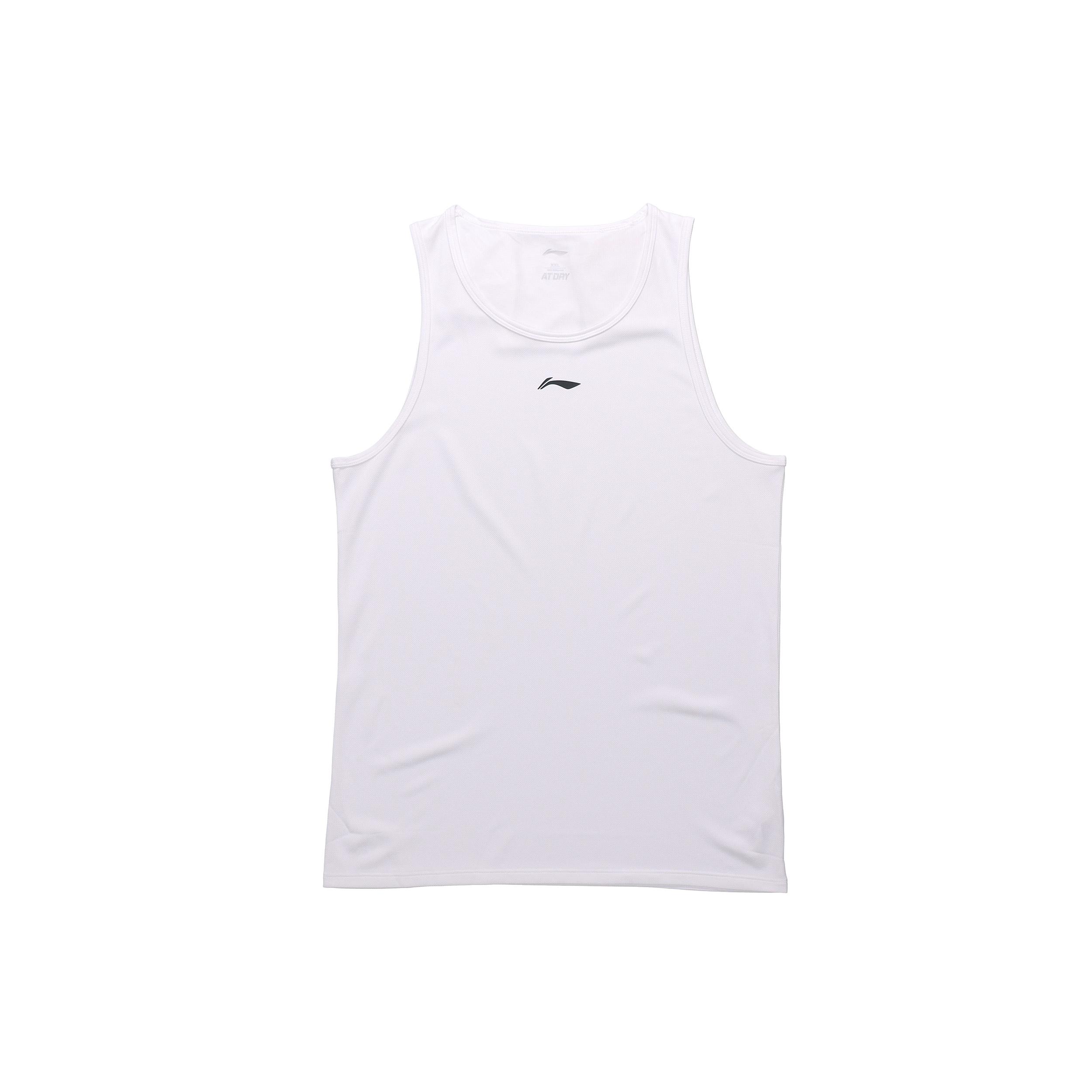 Мужские майки Li Ning Белые Умеренный прямой крой AVSR067-2 XXXL