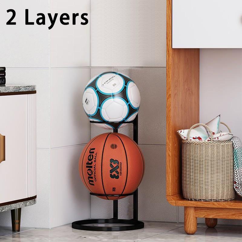 For 2/3/4/5Layers Basketball Storage Rack Indoor Children Balls Placed Rack Football Volleyball Basketball Holder Balls Metal St