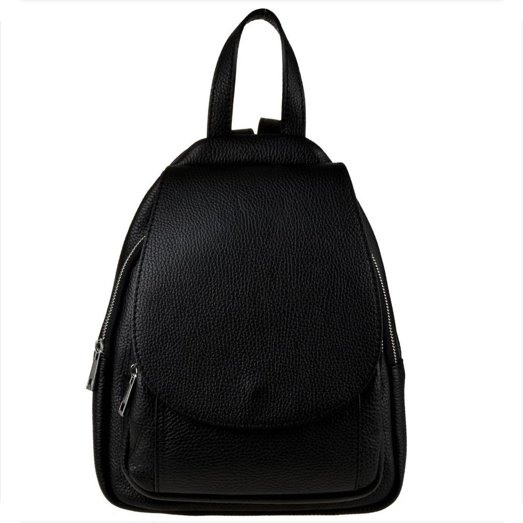 Black Italian genuine leather backpack Borse in Pelle
