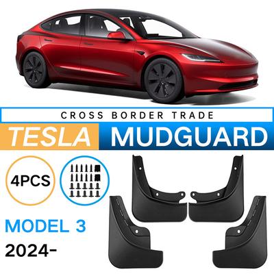Zástěrky pro Tesla Model 3 Highland 2024 Blatníky Oficiální Originální Přední Zadní Podběhy Blatníky proti Stříkající Vodě Model3 Příslušenství