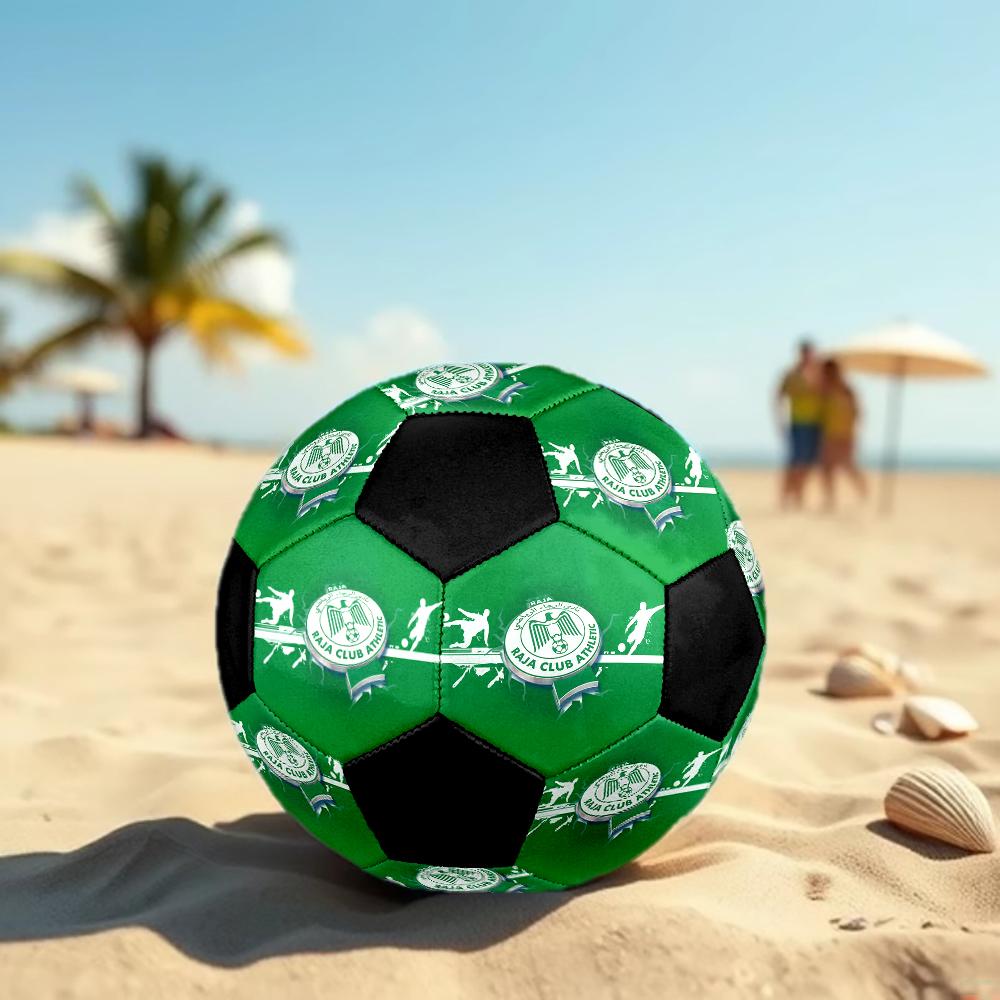 SIZE 5 Raja Casablanca Soccer Ball Colorful All Ages Machine Stitched PVC Competition Ready Durable High-Bounce