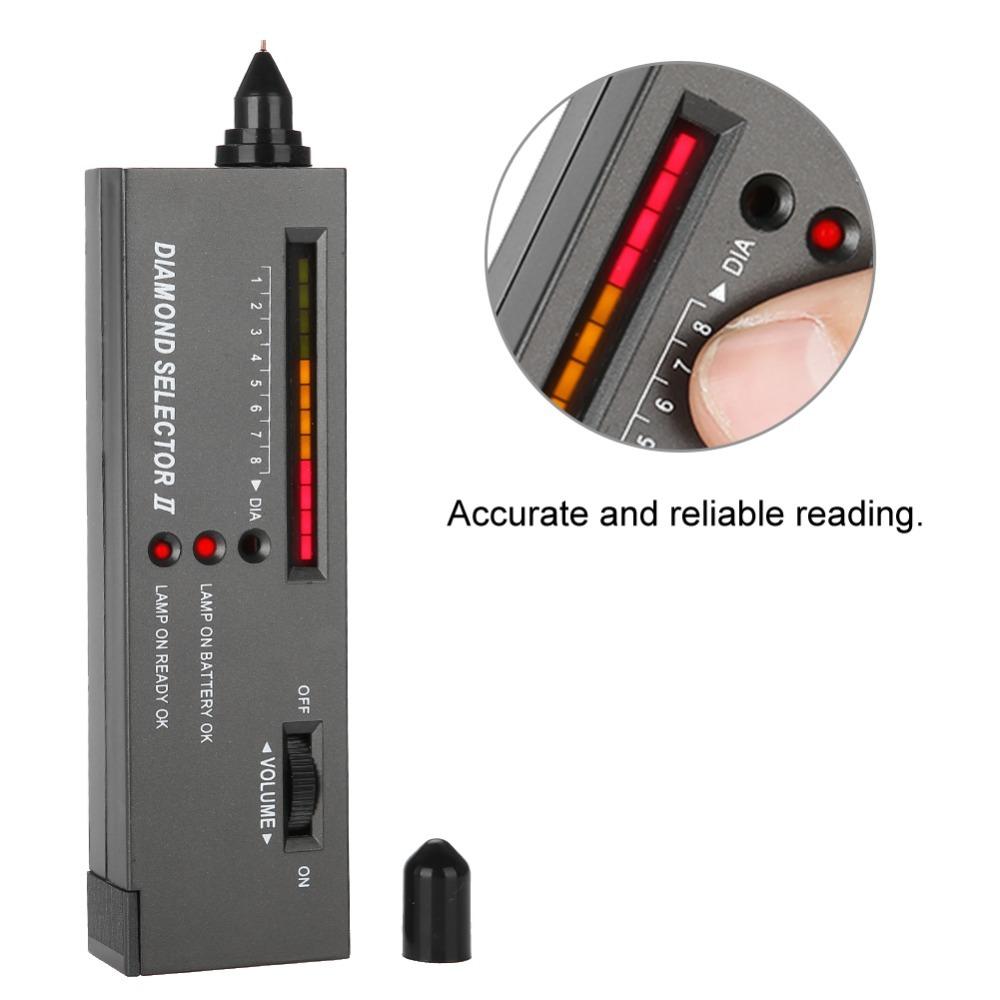 Plastic Portable LED Diamond Tester LED Indicator Moissanite Tester  For Novice and Expert
