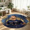 Cristiano Ronaldo Aufdruck Runder Kristall Samt Teppich Weicher Rutschfester Boden Teppich Für Schlafzimmer Feiertagsgeschenk