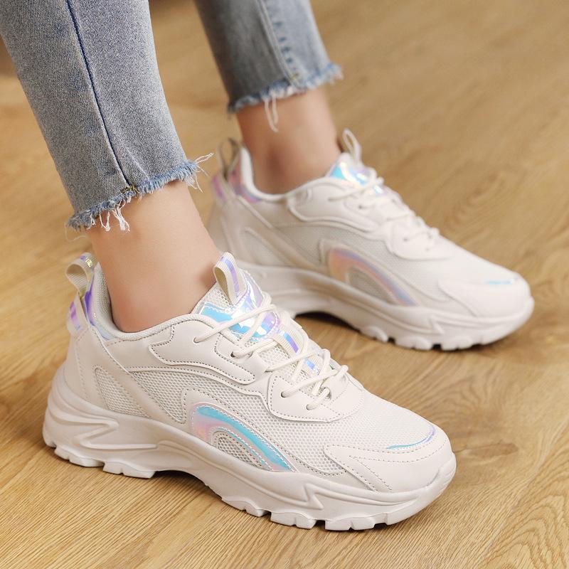 Spring New Platform Dad Shoes Women's Shoes Muffin Heel Heightening Casual Shoes Youth Fashion Sweet Versatile Sports Shoes