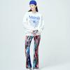 [Mardi mercredi] Sweatshirt Flowermardi_white Vividblue