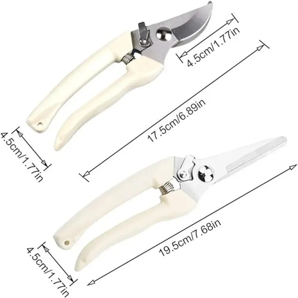 Stainless Steel Scissors Flower Cutting Flower Arrangement Pruning Fruit Tree Garden Branch Cutting Household Grafting 1/2pcs