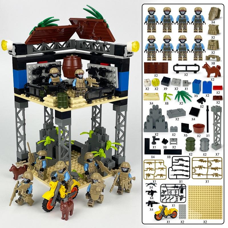 Military Weapon SWAT Special Forces Observation Tower Reconnaissance MinFigures Accessories Building Block Brick Toys